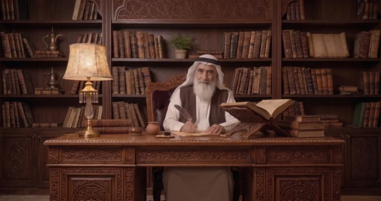 الخبير المعتمد مقدام النجمي في مكتبه ينظر باهتمام لتقديم استشارة بسرية تامة لتقييم علامات سحر الربط بعد المتابعة الطبية.