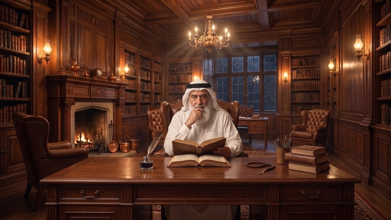 الخبير المعتمد مقدام النجمي يجلس في مكتبه لدراسة تفاصيل الحالات وتقديم خدمة الكشف الروحاني لتقييم العلامات بسرية تامة.