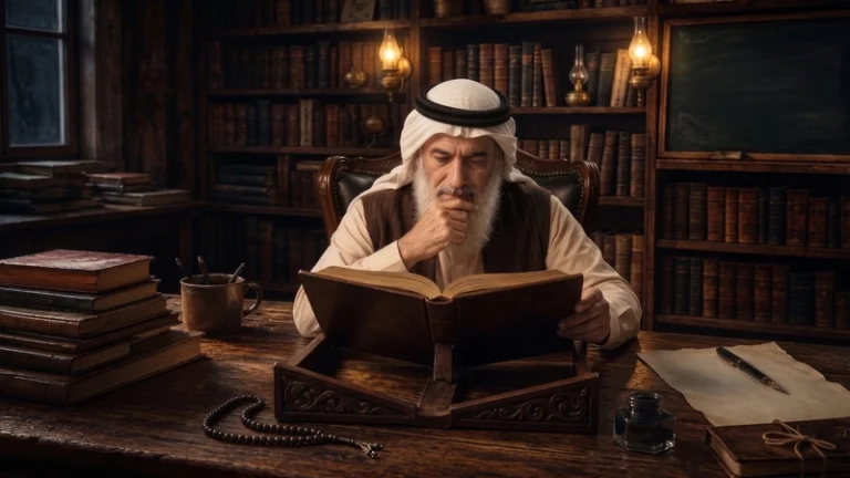 مختص حكيم يدرس كتاباً لتقييم تفاصيل حالة بعناية، وهو البديل الآمن لمن يبحث عن ساحر واتساب للتواصل