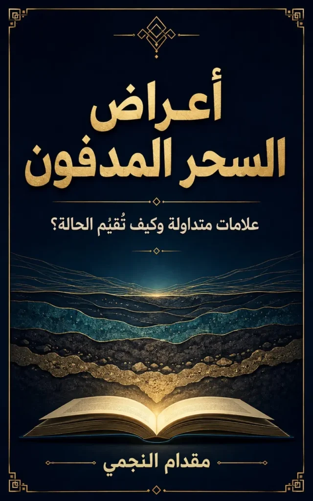 غلاف كتاب أعراض السحر المدفون للكاتب مقدام النجمي